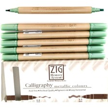 Kaligrafi Kalemi Metalik Yaldız, Düz Kesik, MS8400-YEŞIL NO:121-KUTU 6'lı