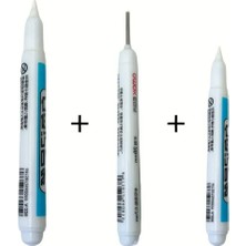 Marker Seti 3'lü Beyaz, Hızlı Kuruyan, Su Geçirmez ve Uzun Ömürlü, Cam, Deri, Ahşap, Metal Yüzeyler