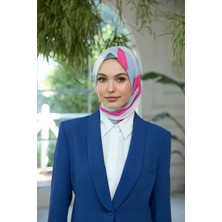 İpekhan Yaz Işıltısı Koleksiyonu Soft Eşarp Buz Mavi Pembe 1186-04