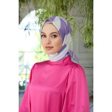 İpekhan Yaz Işıltısı Koleksiyonu Soft Eşarp Lila Beyaz 1186-12