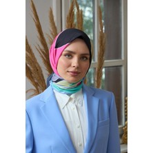 İpekhan Yaz Işıltısı Koleksiyonu Soft Eşarp Siyah Su Yeşili 1190-14