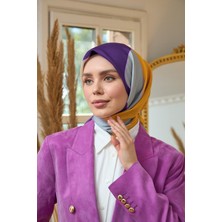 İpekhan Yaz Işıltısı Koleksiyonu Soft Eşarp Turuncu Mor 1190-07