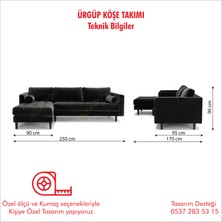 Decoraev Ürgüp Yeşil Modern L Köşe Koltuk Takımı Sol Köşe Uzanmalı Köşe Takımı Yumuşak Sünger Leke Tutmaz Pati Dostu Kumaş 