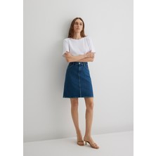 Mavi Valerie Casual Indigo Mavisi Jean Etek 1319833709 Normal Bel Midi Mavi Renk Kadın