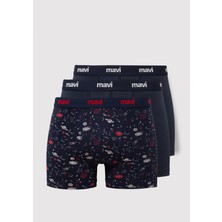Mavi 3lü Lacivert Boxer 0910616-900