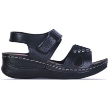 Moda Ayakkabı 154 Siyah Kadın Yazlık Sandalet Ayakkabı