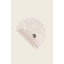 Nora Yuvarlak Banyo Paspası %100 Pamuk 90X90 Ekru