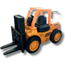Minik Metal Iş Makineleri 4'lü 8 Cm; Kepçe, Kamyon, Silindir, Forklift