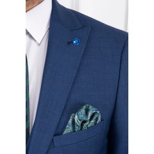 Paco Romano Erkek Slim Fit Sivri Yaka Parlament Yelekli Takım Elbise