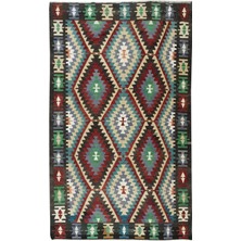 197 x 320  cm  Eski El Dokuma Kilim, Düz Dokuma Kilim Halı. Oturma Odası Kilimi