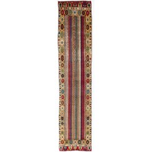 100 x 440  cm  Tamamı Doğal Boyalardan Yapılmış Eski Konya Yolluk Halısı, Koridor Halısı