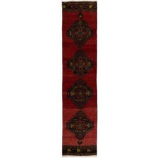 75 x 342  cm  Koridor Dekoru Için El Yapımı Eski Yolluk Halı, Antre Hol Halı