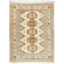 217 x 280  cm  El Yapımı Benzersiz Halı, Geometrik Desenli Eski Halı