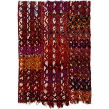 130 x 180  cm  El Dokuma Eski Bohemian Stilinde Kilim (Düz Dokuma), Çok Renkli Duvar Askısı