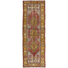 89 x 263  cm  Türkiye'den Eski Köy Yolluk Halı, El Düğümlü Koridor Halısı, Antre Hol Halı