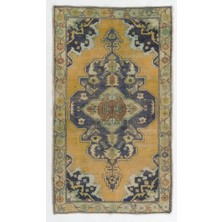 125 x 221  cm  Eski El Yapımı Türk Halısı, Geleneksel Ev Dekoru Halı, Yöresel Halı