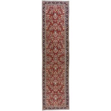 78 x 345  cm  El Düğümlü Çiçek Motifli Koridor Halısı, Eski Koridor Halısı, Antre Hol Halı
