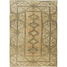 180 x 265  cm  El Düğümlü Eski Türk Milas Halısı,  Yün, Türünün Tek Örneği Benzersiz Halı