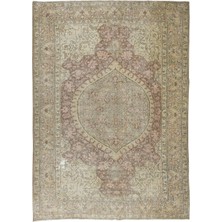 245 x 342  cm  Türünün Tek Örneği Eşsiz El Düğümlü Yün Alan Halısı, Eski Türk Halısı