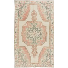 130 x 220  cm  Türkiye'den El Yapımı Geometrik Halı, Eski Geleneksel Halı, Mutfak Halısı
