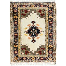 196 x 254  cm  Geometrik Madalyon Desenli El Yapımı Anadolu Halısı,  Yün, Modern Halı