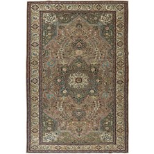 200 x 300  cm  El Yapımı Modern Kayseri Halısı, Dekoratif Madalyon Tasarımlı Halı,  Yün