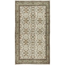 118 x 214  cm  Eski El Yapımı Türkiye'de Yapılmış Halı, Çiçek Desenli Alan Halısı