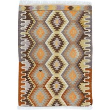 85 x 114  cm  El Dokuma Anadolu Kilimi,  Yünden Yapılmıştır, Eski Çok Renkli  Halı