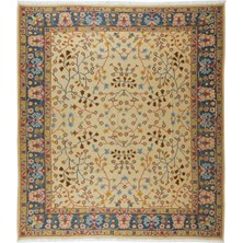 268 x 295  cm  Benzersiz Modern Alan Halısı, Çiçekli El Yapımı Anadolu Halısı