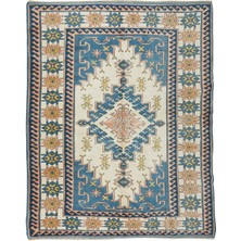 210 x 266  cm  El Yapımı Çağdaş Alan Halısı, Geometrik Anadolu Halısı,  Yün