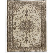 215 x 275  cm  Eski Türk Uşak Halısı. Ofis ve Ev Için Harika, Rustik El Yapımı Halı