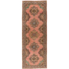 147 x 405  cm  Koridor Dekoru Için Eşsiz El Yapımı Eski Türkiyeden Yolluk Halı, Antre Hol Halı