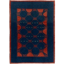 150 x 200  cm  Modern Geometrik Alan Halısı. Çağdaş El Dokuma Yün Halı