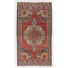 148 x 170  cm  Eşsiz Eski Kapadokya Halısı.  Yün. Geleneksel El Yapımı Halı