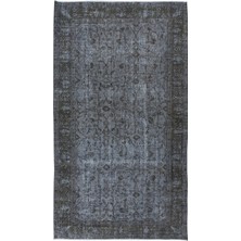 140 x 241  cm  Çağdaş El Yapımı Gri Renkli Çiçekli Halı,  El Yapımı Alan Halısı