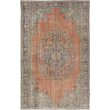 175 x 283  cm  Eski Geleneksel El Yapımı Türk Halısı, Yünlü El Düğümlü Halı