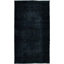 172 x 298  cm  Modern Ev ve Ofis Dekoru Için Siyah Halı, El Yapımı Anadolu Halı