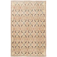 196 x 306  cm  Eski Yumuşak Renklerde Çiçekli 20.yüzyıl'dan Türk Halısı, El Yapımı Yünlü Halı