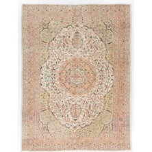 217 x 285  cm  Benzersiz Kaliteli Eski Ladik Yün Halı, El Yapımı Muhteşem Halı