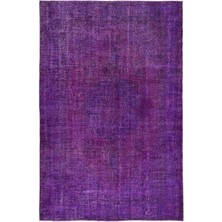 210 x 310  cm  Mor El Dokuması Halı, El Düğümlü Alan Halısı, Eski Türk Halısı