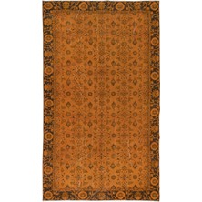 170 x 282  cm  Turuncu Halı, Yenilenmiş El Dokuma Halı, El Yapımı Halı, El Düğümlü Modern H