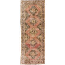 143 x 373  cm  Koridor Için El Yapımı Eski Köy Yolluk Halısı, Antre Hol Halı