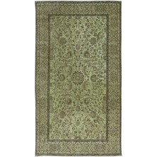 172 x 292  cm  Modern Ev ve Ofis Dekoru Için Yeşil Halı, El Yapımı Anadolu Halı