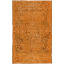 206 x 323  cm  El Dokuma Alan Halısı, El Düğümlü Turuncu Modern Halı