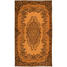 116 x 203  cm  Turuncu Ofis Halısı, El Yapımı Halı, El Düğümlü Halı