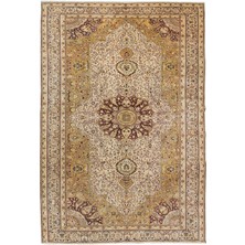 198 x 296  cm  Madalyonlu Halı, El Dokuma Halı,  Yün, Eski El Düğümlü Halı