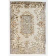 124 x 188  cm  Eşsiz Yapımı Eski Çiçek Desenli Orta Anadolu Halısı