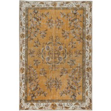 200 x 304  cm  Turuncu Tonlarda Alan Halısı, Oturma Odası Halısı, El Yapımı Halı