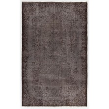 (182 x 286  cm ) Kahverengi Renkli Anadolu Halısı,  El Dokuması Madalyon Desenli Halı