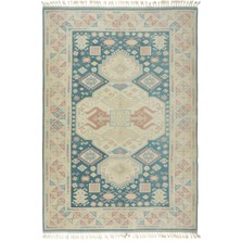 193 x 277  cm  Soft Renklerle Eşsiz Eski El Yapımı Türk Halısı